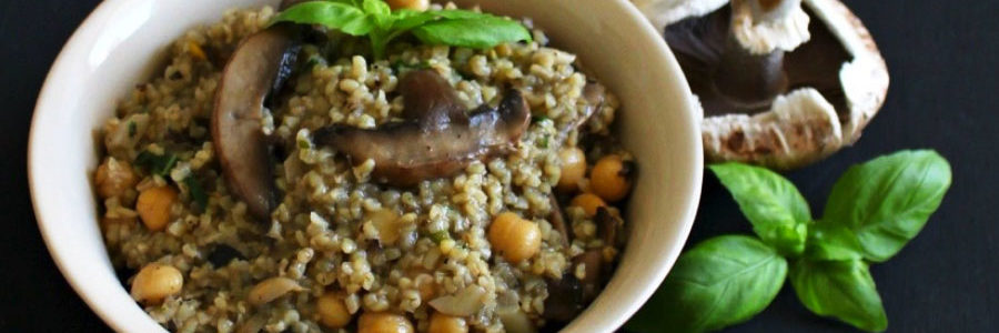 Cous cous ai funghi e ceci