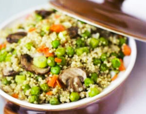 fungocesena_ricetta_Quinoa-ai-funghi-e-piselli