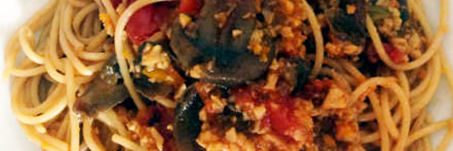 Ragù di seitan e funghi