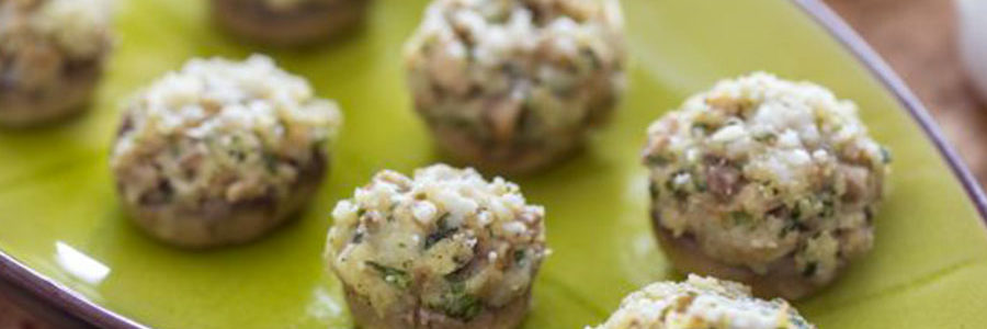 Teste di champignon ripieni