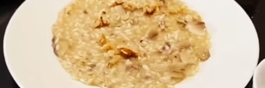 Risotto con Funghi Champignon Noci ed Erbette – Tutorial di Chef Max Mariola